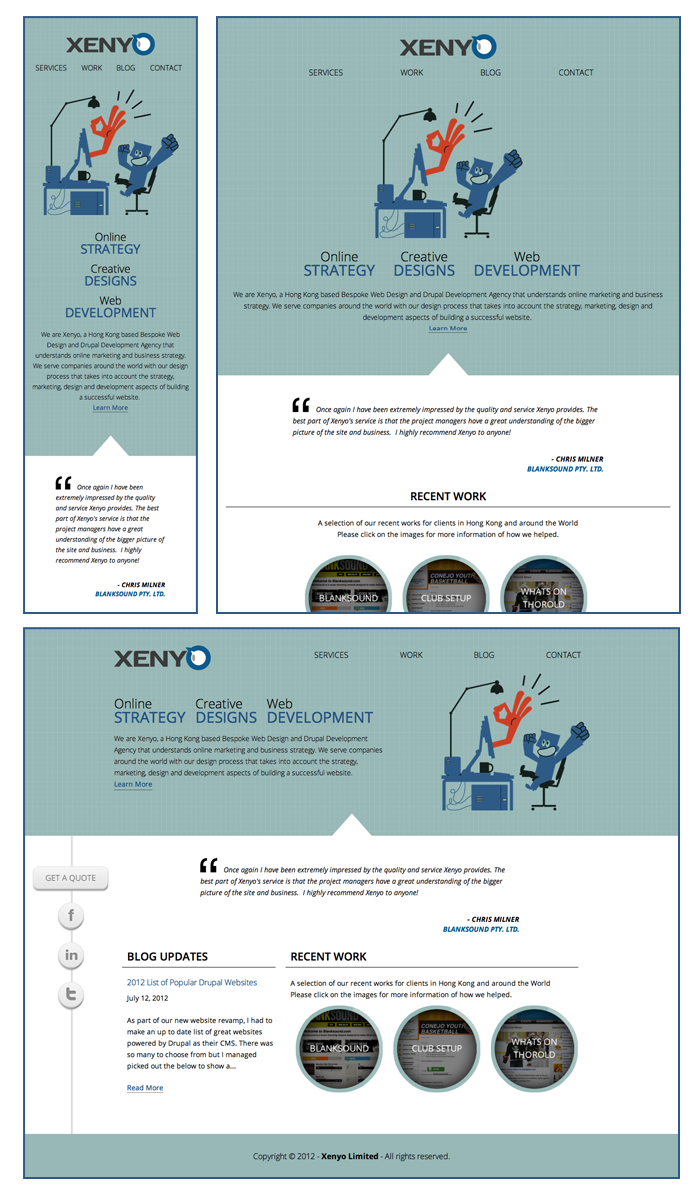 Responsive web design screenshot 
