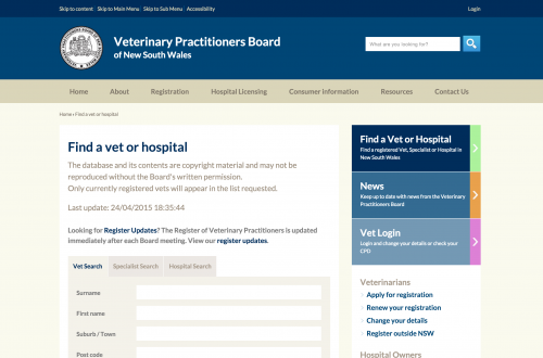 Veterinary Practitioners Board of New South Wales Veterinary Practitioners Board of New South Wales