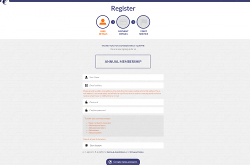 E-quipMe Register E-quipMe Register